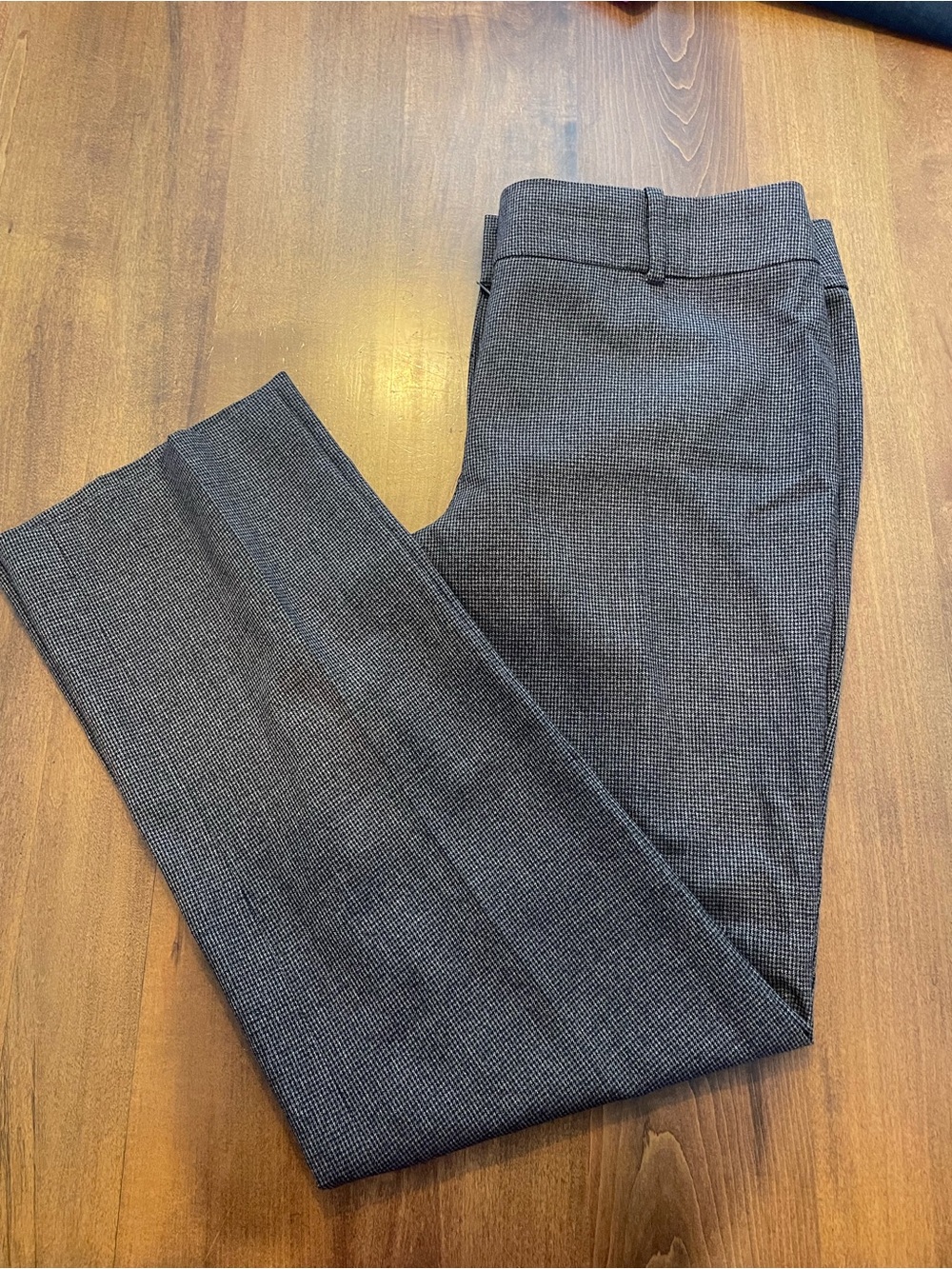 Ann Taylor Women's Houndstooth Gray Dress Trousers